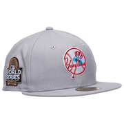 New York Yankees 2024 World Series Cooperstown Grey 59FIFTY Mens Fitted Hat