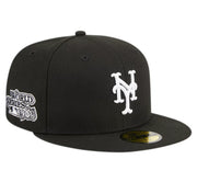 New York Mets 1986 World Series Black New Era 59FIFTY Mens Fitted Hat