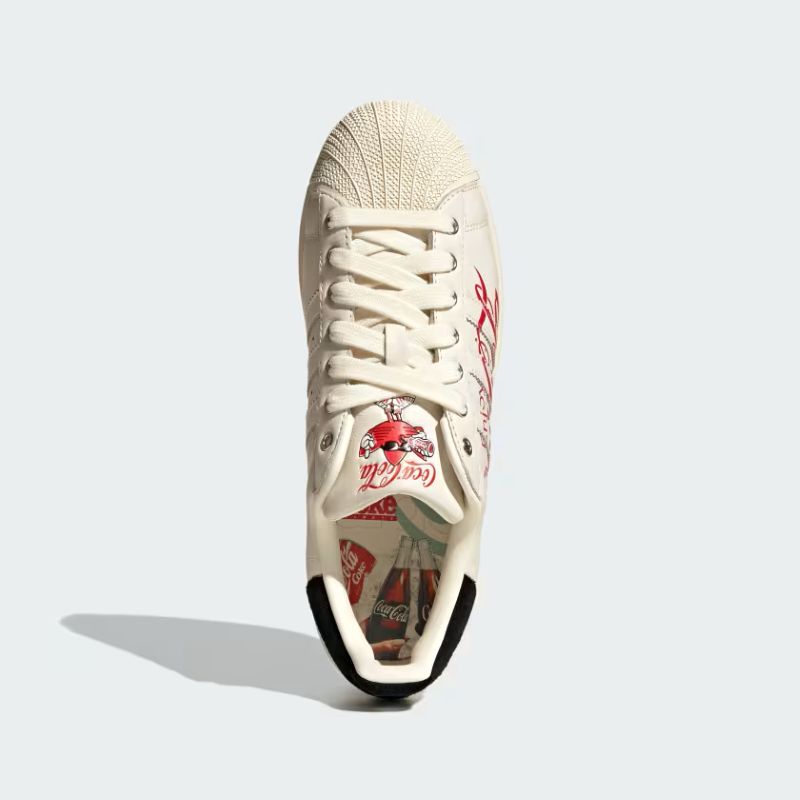 ADIDAS X COCA-COLA SUPERSTAR II SHOES (Core White / Core Black / Cream White)