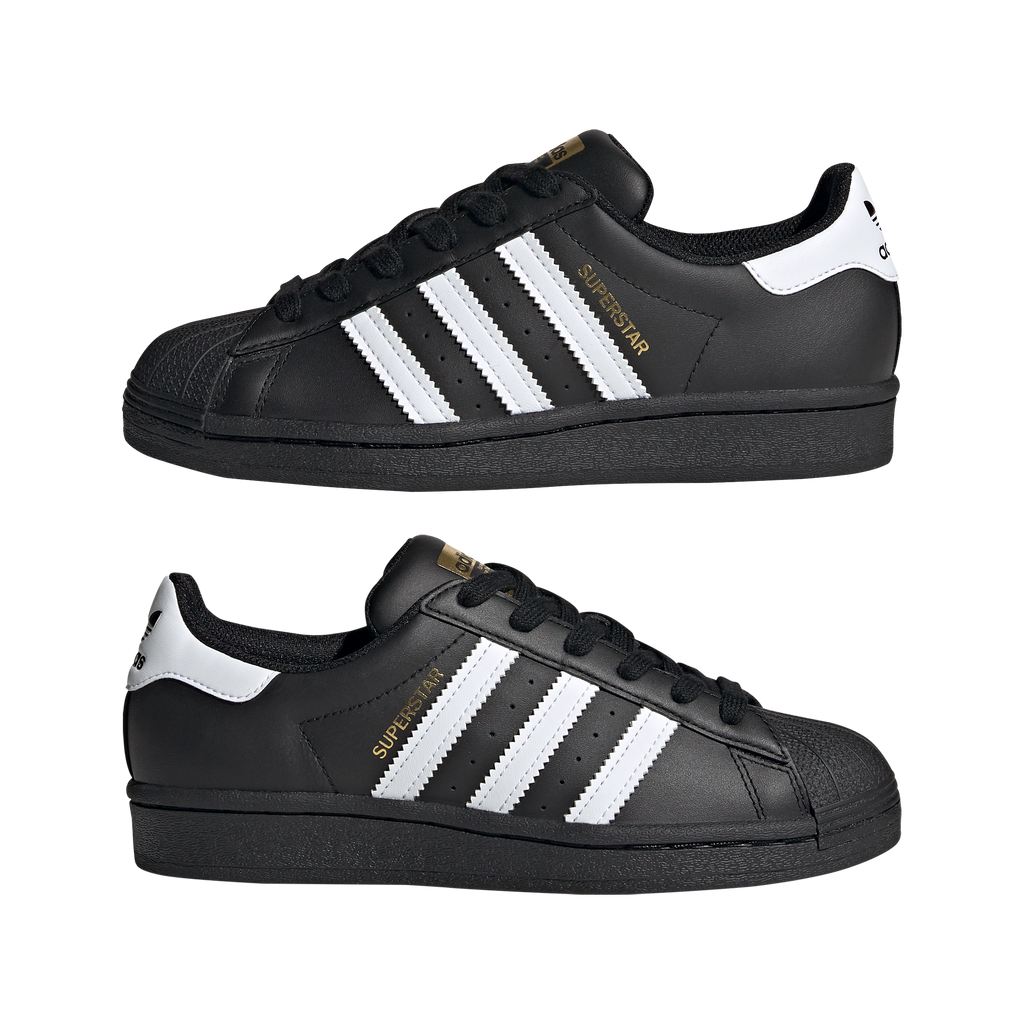 ADIDAS Superstar Junior in Black / White / Gold