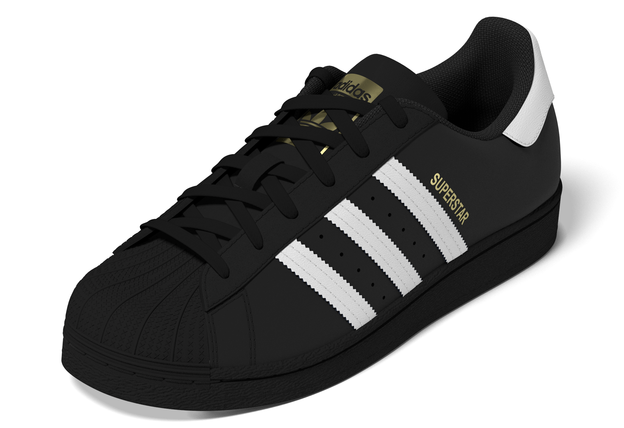ADIDAS Superstar Junior in Black / White / Gold