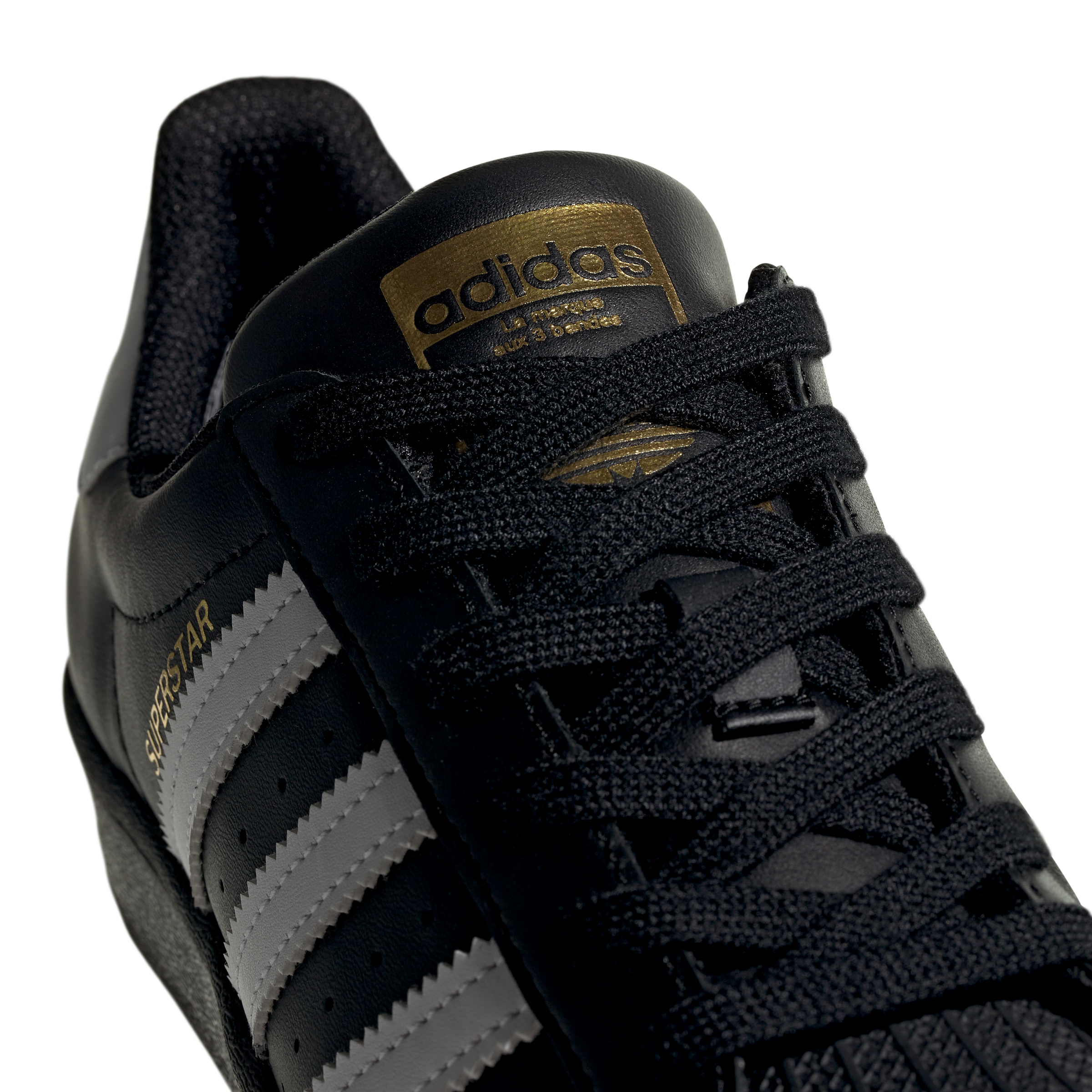 ADIDAS Superstar Junior in Black / White / Gold