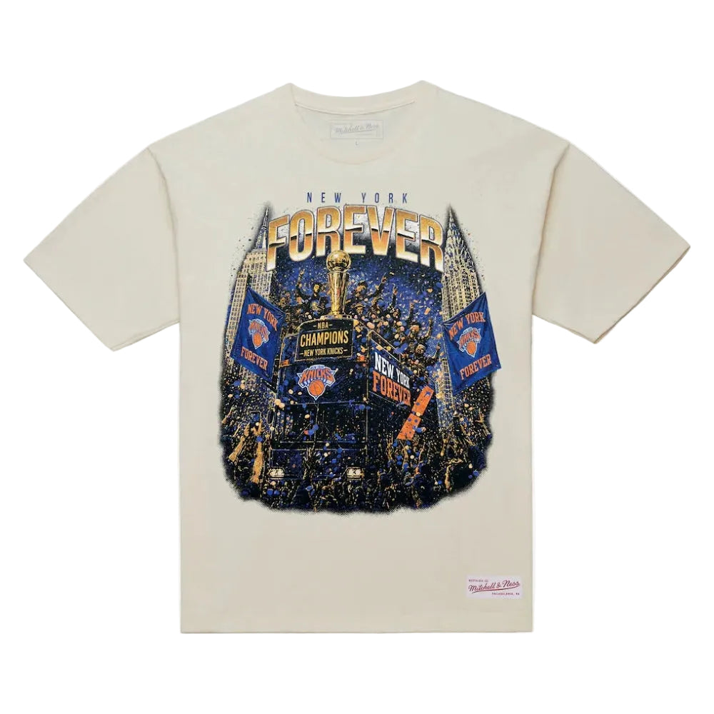 Mitchell & Ness Cream "New York Knicks 2026 NBA Finals Champions Parade" T-Shirt