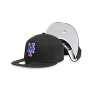 [70637649] New York Mets Men's Black Fitted Hat