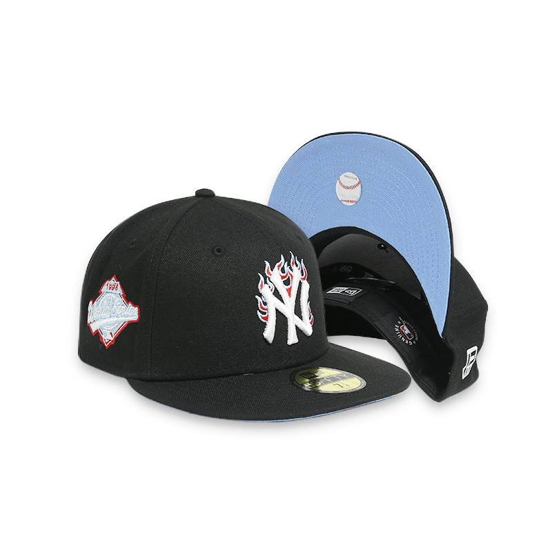Black yankees fitted hat cheap