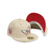 [70699251] Los Angeles Angels 50th Anniversary Tan 59FIFTY Men's Fitted Hat