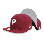 [70457199] Philadelphia Phillies 80' World Series Burgundy Men's Fitted Hats