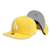 [70584847] Los Angeles Dodgers 96' World Series Men's Gold Fitted Hat