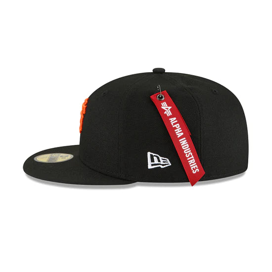 San Francisco Giants "Alpha Industry" Black 59FIFTY Men's Fitted Hat