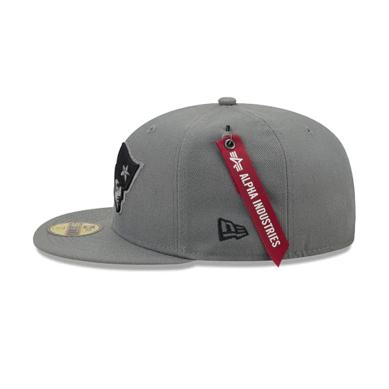 New England Patriots "Alpha Industry" Grey 59FIFTY Men's Fitted Hat