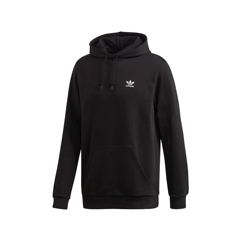 Adidas trefoil hoodie mens 2025 black