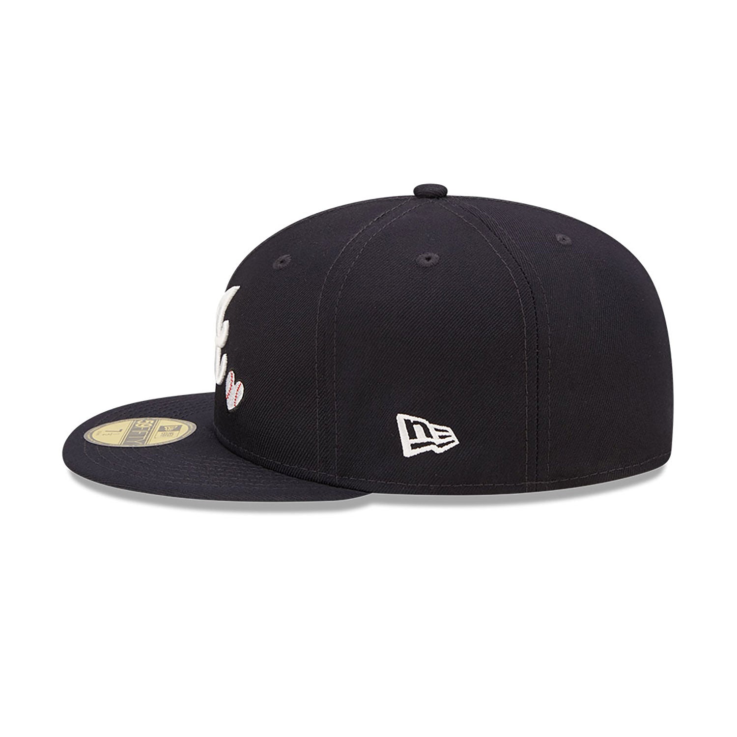 [60243664] Atlanta Braves 95 WS "Team Heart" Navy 59FIFTY Mens Fitted Hat