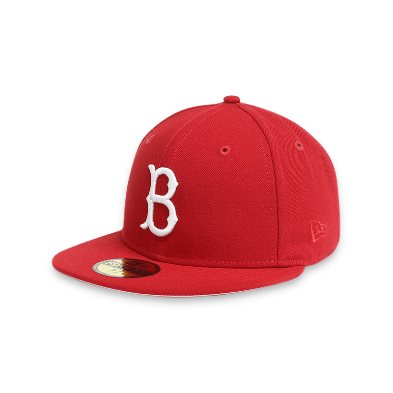Red fitted hats sales