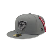 [60272221] Las Vegas Raiders Grey 59FIFTY Men's Fitted Hat