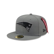 [60272229] New England Patriots Grey 59FIFTY Men's Fitted Hat