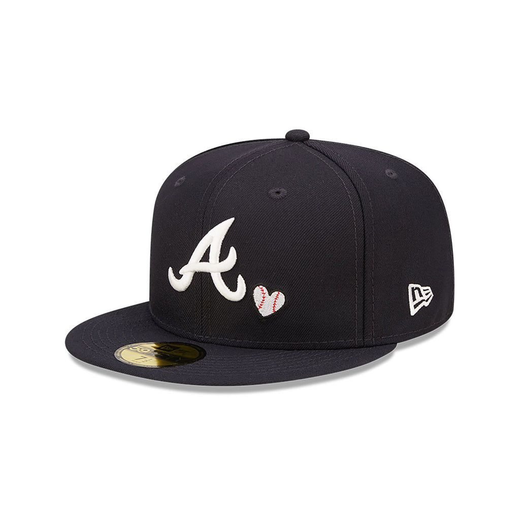 [60243664] Atlanta Braves 95 WS "Team Heart" Navy 59FIFTY Mens Fitted Hat