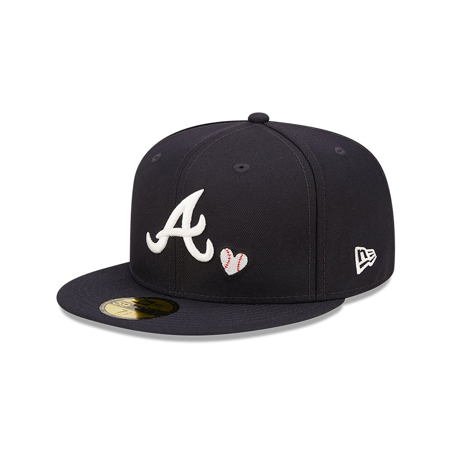 [60243664] Atlanta Braves 95 WS "Team Heart" Navy 59FIFTY Mens Fitted Hat