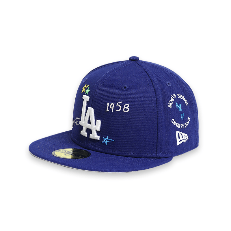 [60243713] Los Angeles Dodgers "Scribble" Blue 59FIFTY Men's Fitted Hat