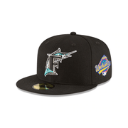 [11783655] New Era Florida Marlins World Series Black Wool 59FIFTY Fitted Hats