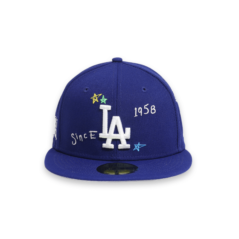 [60243713] Los Angeles Dodgers "Scribble" Blue 59FIFTY Men's Fitted Hat