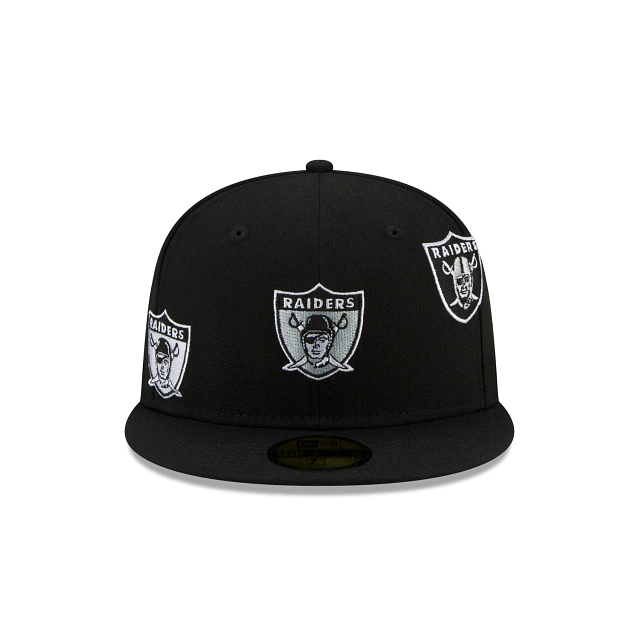 [60188515] Las Vegas Raiders "Just Don" Black NFL 59FIFTY Men's Fitted Hat