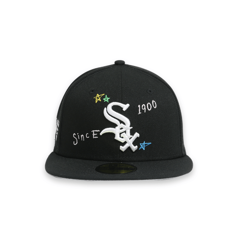 [60243719] Chicago White Sox "Scribble" Black 59FIFTY Mens Fitted Hat