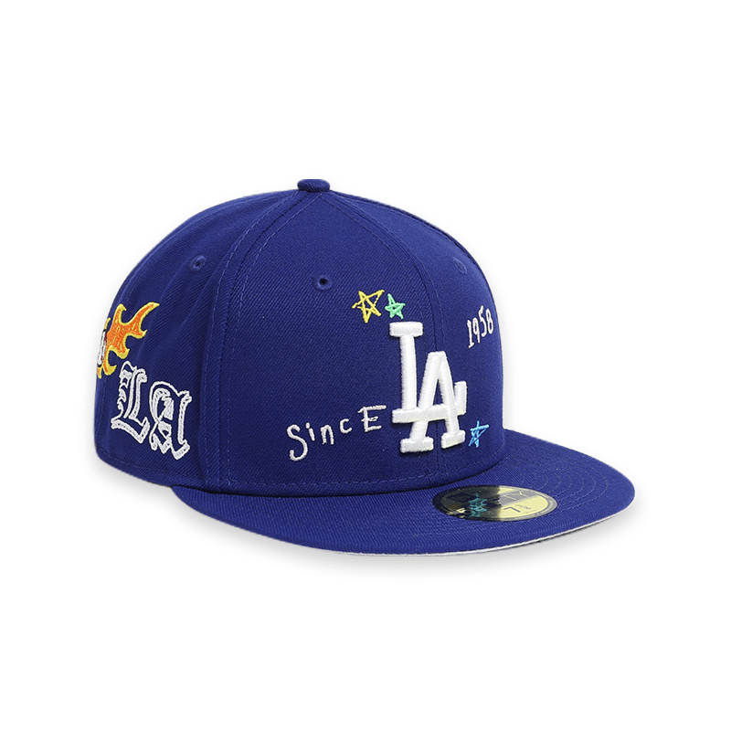 [60243713] Los Angeles Dodgers "Scribble" Blue 59FIFTY Men's Fitted Hat