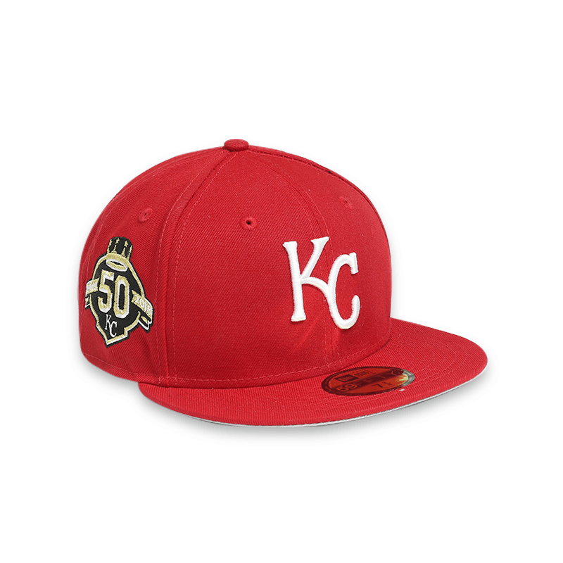Kansas City Royals 50 Anniversary Red 59FIFTY Mens Fitted Hat