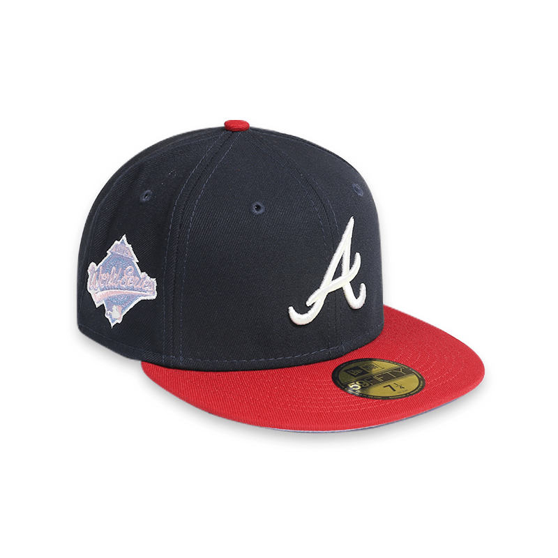 Atlanta Braves 98 World Series "POP SWEAT" Navy 59FIFTY Men's Fitted Hat