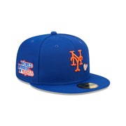 [60243672] New York Mets 86 WS "Team Heart" Blue 59FIFTY Mens Fitted Hat