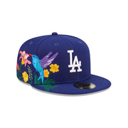 [60243444] Los Angeles Dodgers "Blooming" Blue 59FIFTY Men's Fitted Hat