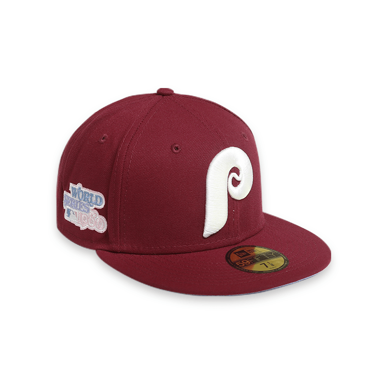 [60243502] Philadelphia Phillies "POP SWEAT" WS 80 Burgundy 59FIFTY Men's Fitted Hat