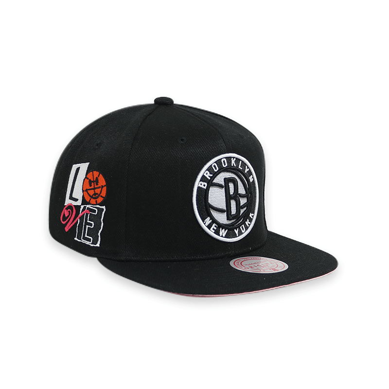 [6HSSSH21228-BNEBLCK] BROOKLYN NETS All Love Snapback