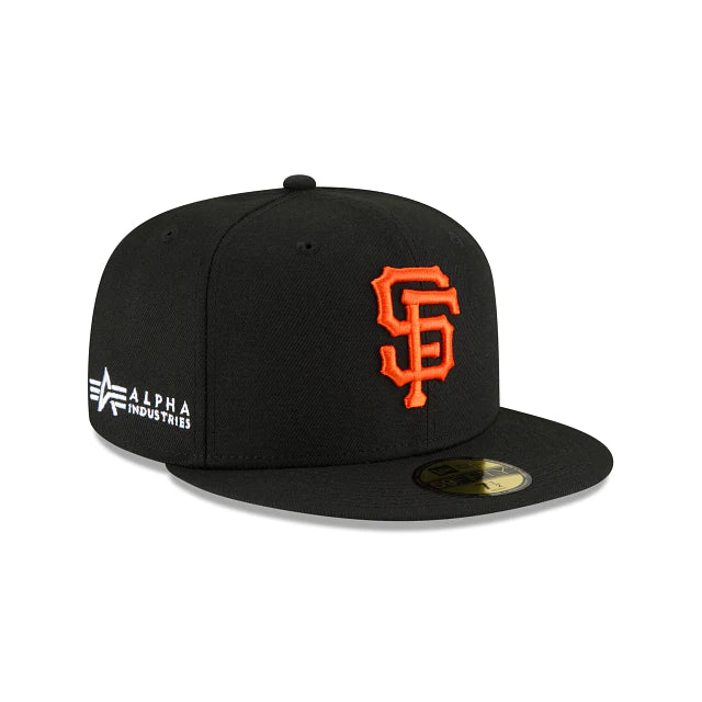 San Francisco Giants "Alpha Industry" Black 59FIFTY Men's Fitted Hat