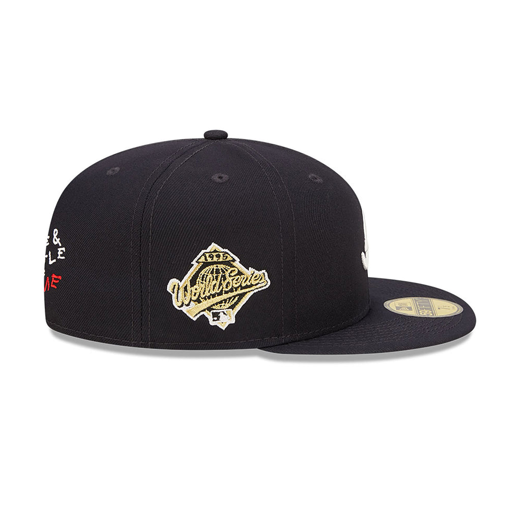 [60243664] Atlanta Braves 95 WS "Team Heart" Navy 59FIFTY Mens Fitted Hat