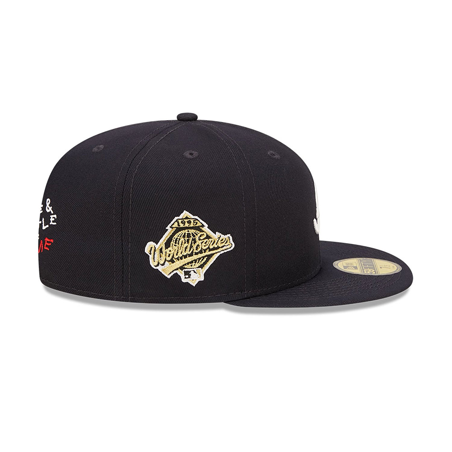 [60243664] Atlanta Braves 95 WS "Team Heart" Navy 59FIFTY Mens Fitted Hat