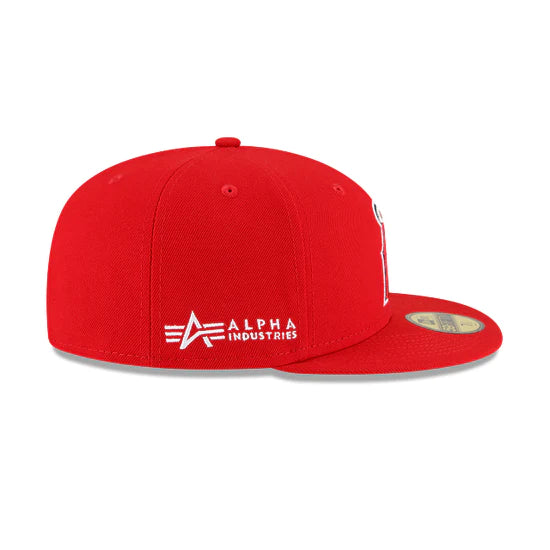 Los Angeles Angels "Alpha Industry" Red 59FIFTY Mens Fitted Hat