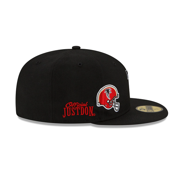 [60188510] Atlanta Falcons "Just Don" Black NFL 59FIFTY Men's Fitted Hat