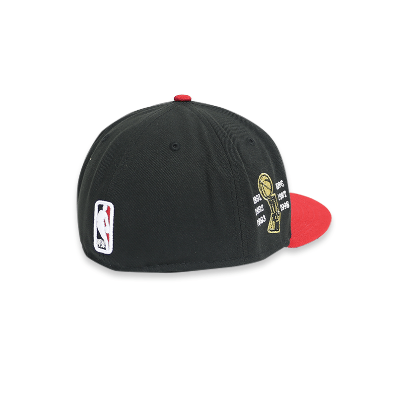 Chicago Bulls "6 X Champs" Black 59FIFTY Men's Fitted Hat