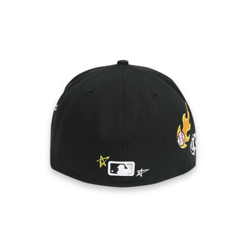 [60243719] Chicago White Sox "Scribble" Black 59FIFTY Mens Fitted Hat